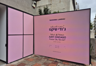 "תערוכה בלי תערוכה": ג'ודי שיקגו במוזיאון תל אביב (צילום: שרון לוקסנבורג)