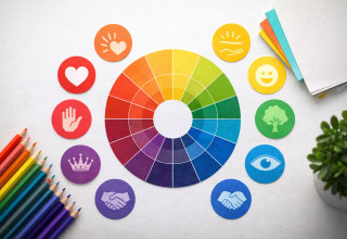 סל צבעים (צילום: AI)