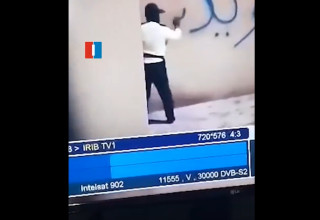 הטלוויזיה הרשמית באיראן נפרצה (צילום: צילום מסך טוויטר)