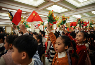 ילדים סינים  (צילום: רויטרס, Sarah Meyssonnier/Pool)