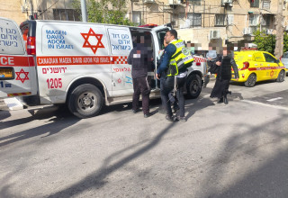 זירת האירוע ברוממה בירושלים (צילום: תיעוד מבצעי מד"א)