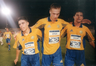 "אני משוגע על ישראל". אנדז'יי קוביקה במדי מכבי תל אביב (צילום: פלאש 90, דני מרון)