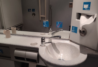 שירותים במטוס (צילום: שאטרסטוק)