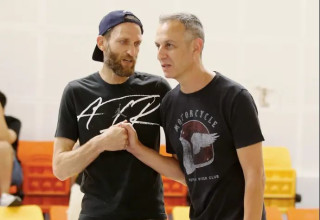 עודד קטש עם דורון שפר (צילום: ברני ארדוב)