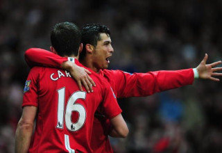 כריסטיאנו רונאלדו ומייקל קאריק (צילום: Getty images)