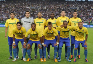 שחקני נבחרת ברזיל. 2011 (צילום: GettyImages)