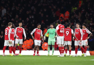 שחקני ארסנל מאוכזבים (צילום: Alex Pantling)