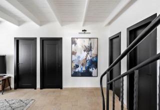 עיצוב מיכל פלד, דלתות טו-פאנל של רב בריח  (צילום: מאור מויאל)