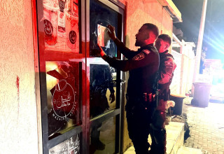 סגירת העסקים בלקיה  (צילום: דוברות המשטרה)