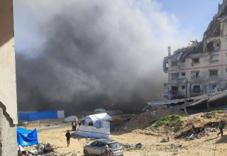 גל תקיפות בעזה (צילום: רשתות ערביות, שימוש לפי סעיף 27 א')