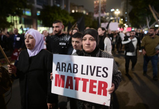 עצרת למען מיגור האלימות בחברה הערבית (צילום: אבשלום ששוני)