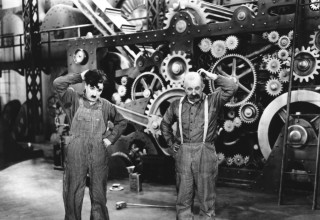 צ'ארלי צ'פלין בסרט "זמנים מודרנים" (צילום: באדיבות yes)