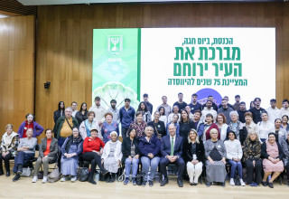 משלחת מירוחם בכנסת (צילום: דוברות מועצת ירוחם)
