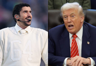 דונאלד טראמפ ובאד באני (צילום: gettyimages)