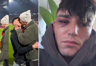 פסקל קייזר ובן זוגו (צילום: צילום מסך מטוויטר)