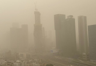 אובך וזיהום אוויר בתל אביב (צילום: ד"ר איתי גל)