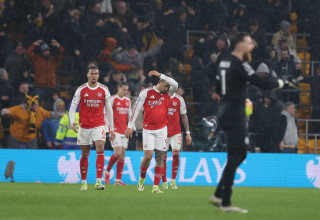 שחקני ארסנל מאוכזבים (צילום: אימג'בנק  GettyImages, James Gill - Danehouse)