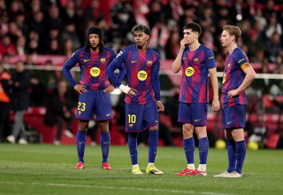 דה יונג, קונדה, קוברסי ולאמין ימאל (צילום: Getty images)