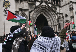 הפגנה פרו פלסטינית בלונדון (צילום: רויטרס)