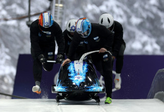 נבחרת ישראל בבובסליי באולימפיאדת החורף (צילום: GettyImages, Al Bello)