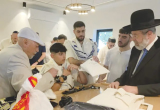 בר המצווה של בארי דוידביץ  (צילום: ג'וש ארונסון)