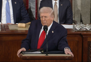 טראמפ בנאום מצב האומה (צילום: צילום מסך יוטיוב)