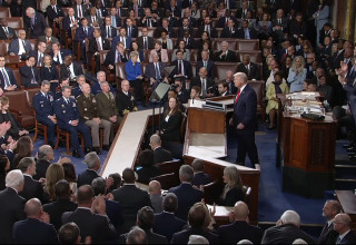 טראמפ בנאום מצב האומה (צילום: צילום מסך יוטיוב)