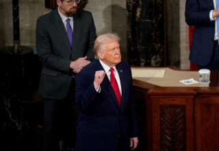 דונלד טראמפ בנאום מצב האומה (צילום: רויטרס)