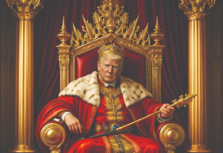 דונלד טראמפ כמלך (צילום: מעריב אונליין)