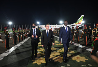 נשיא המדינה יצחק הרצוג בביקור באתיופיה (צילום: חיים צח, לע"מ)