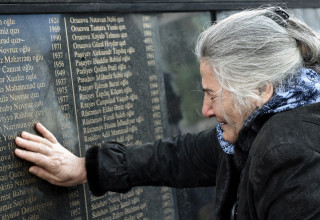 יום זיכרון לטבח חוג’אלי (צילום: TOFIK BABAYEV/AFP via Getty Images)