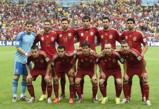 שחקני נבחרת ספרד. 2014 (צילום: GettyImages)