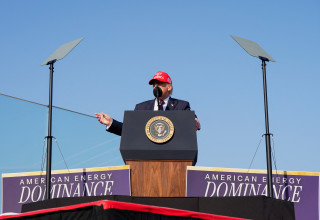 דונלד טראמפ בקורפוס קריסטי, טקסס (צילום: רויטרס)