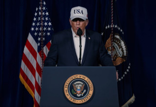 דונלד טראמפ בהצהרה על התקיפה באיראן (צילום: צילום מסך מהרשת החברתית של דונלד טראמפ)