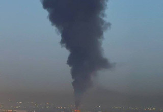 תקיפה של בסיס אמריקאי בעיראק (צילום: רשתות חברתיות)