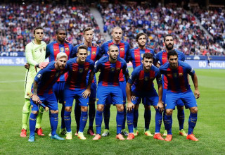 מוניר אל חדאדי במדי ברצלונה (צילום: Nils Petter Nilsson/Ombrello/Getty Images)