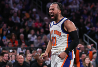 שחקן ניו יורק ניקס, ג'יילן ברונסון (צילום: GettyImages, Dustin Satloff)