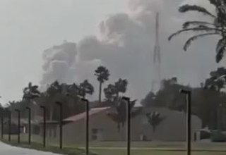 תקיפת מתקן הנפט של סעודיה על ידי איראן (צילום: רשתות ערביות)