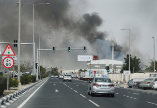 איראן תוקפת את קטאר (צילום: רויטרס)