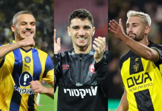 עומר אצילי, דן ביטון וסייד אבו פרחי (צילום: קובי אליהו, דני מרון ואודי ציטיאט)