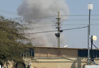 זירת נפילת הטיל האיראני בבאר שבע (צילום: תמונה לפי סעיף 27א' לחוק זכויות יוצרים)