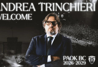אנדראה טרינקיירי, מאמן פאוק סלוניקי (צילום: צילום מסך, עמוד הטוויטר של פאוק)