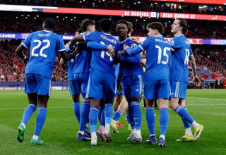 שחקני ריאל מדריד חוגגים (צילום: GettyImages)