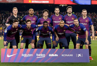 שחקני ברצלונה. 2019 (צילום: Gettyimages)