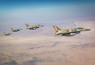 מטוסי חיל האוויר (F-16) בדרך לאיראן  (צילום: דובר צה"ל)