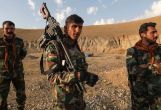 לוחמים כורדים איראנים (צילום: רשתות ערביות)