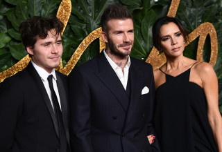 ויקטוריה בקהאם, דיוויד בקהאם, ברוקלין בקהאם (צילום: Jeff Spicer/BFC/Getty Images for BFC)