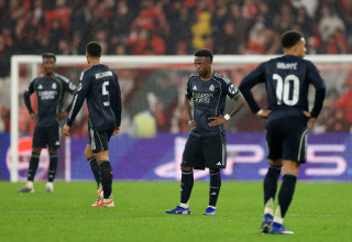 ויניסיוס, קיליאן אמבפה שחקני ריאל מדריד מאוכזבים (צילום: GettyImages, PATRICIA DE MELO MOREIRA/AFP)