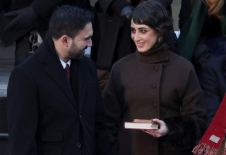 זוהרן ממדאני ואשתו ראמה (צילום: רויטרס)