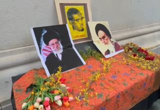 עצרת זיכרון לעלי חמינאי בניו יורק (צילום: צילום מסך יוטיוב)